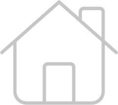 A green background with an outline of a house.